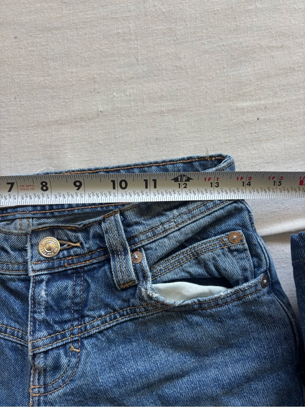Free People Shelby Low Rise Boyfriend Cropped Jeans Button Fly Size 25 - Picture 6 of 10